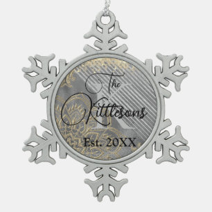 Adorno De Peltre Tipo Copo De Nieve Nombre de la familia del monograma Mandala, Purpur