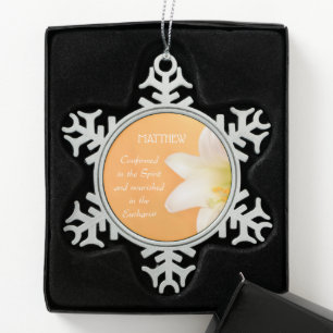 Adorno De Peltre Tipo Copo De Nieve Nombre personalizado, Felicitaciones RCIA a Lily
