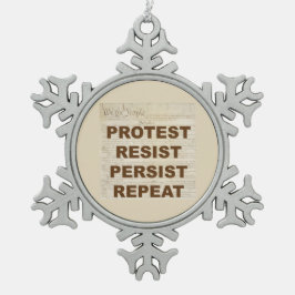 Adorno De Peltre Tipo Copo De Nieve Nosotros, la protesta del pueblo, resistimos a rep