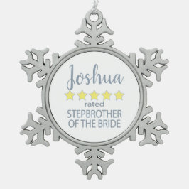 Adorno De Peltre Tipo Copo De Nieve Novia y Cortejo de Boda 5 Estrellas Hermanastro de