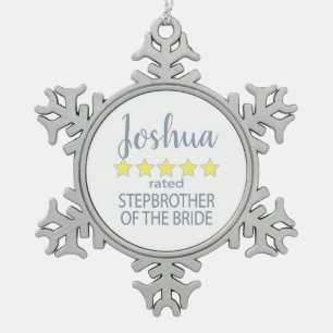 Adorno De Peltre Tipo Copo De Nieve Novia y Cortejo Nupcial 5 Estrellas Hermanastro de