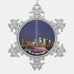 Adorno De Peltre Tipo Copo De Nieve Nunca olvidaremos el tributo 9-11