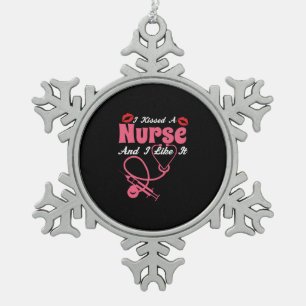 Adorno De Peltre Tipo Copo De Nieve Nurse Gift Besé Una Enfermera Y Me Gusta