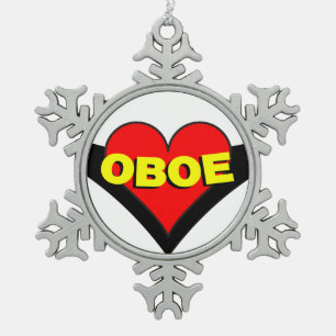 Adorno De Peltre Tipo Copo De Nieve Oboe Over Heart