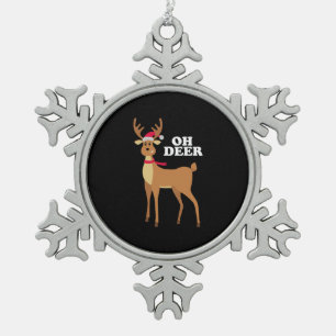 Adorno De Peltre Tipo Copo De Nieve Oh ciervo - navidades renos