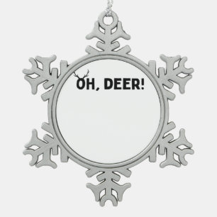 Adorno De Peltre Tipo Copo De Nieve Oh Deer Estética Simple 