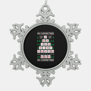 Adorno De Peltre Tipo Copo De Nieve oh Navidades de Química Química