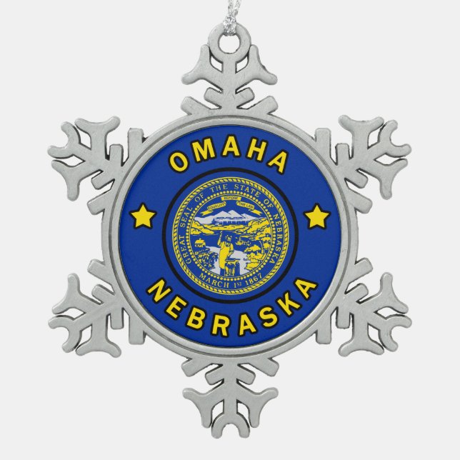 Adorno De Peltre Tipo Copo De Nieve Omaha Nebraska (Anverso)