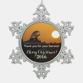 Adorno De Peltre Tipo Copo De Nieve Oranmento de Servicio Desplegado de USAF