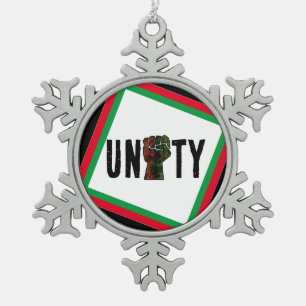 Adorno De Peltre Tipo Copo De Nieve orgullo negro bandera panafricana roja verde puño