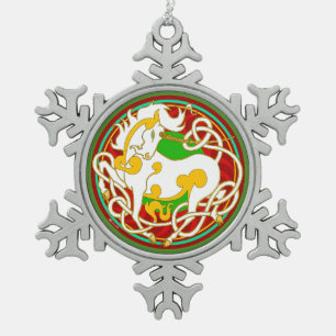 Adorno De Peltre Tipo Copo De Nieve Ornamento 2017 del navidad del unicornio de