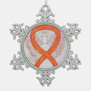 Adorno De Peltre Tipo Copo De Nieve Ornamento ángel de la cinta de la toma de concienc