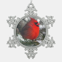 Adorno De Peltre Tipo Copo De Nieve Ornamento cardinal