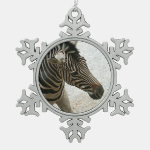 Adorno De Peltre Tipo Copo De Nieve Ornamento cebra