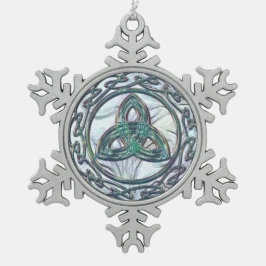 Adorno De Peltre Tipo Copo De Nieve Ornamento céltico del navidad del nudo de la