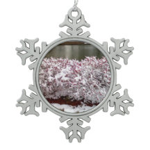 Ornamento con marco de copo de nieve de invierno B