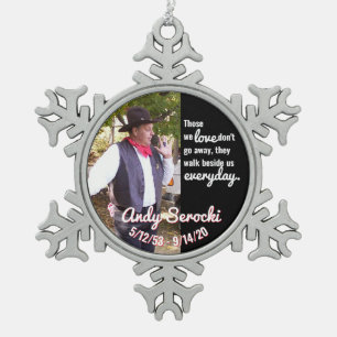 Adorno De Peltre Tipo Copo De Nieve Ornamento con marco de Snowflake conmemorativo