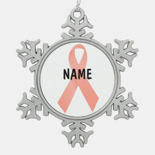 Adorno De Peltre Tipo Copo De Nieve Ornamento conmemorativo del cáncer endometrial per
