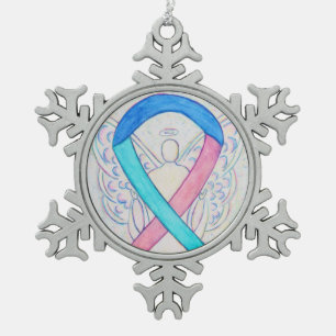 Adorno De Peltre Tipo Copo De Nieve Ornamento de ángel de la cinta de sensibilización