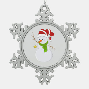 Adorno De Peltre Tipo Copo De Nieve Ornamento de árbol de nieve.