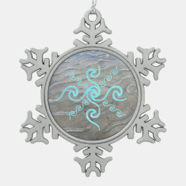 Adorno De Peltre Tipo Copo De Nieve Ornamento de arena