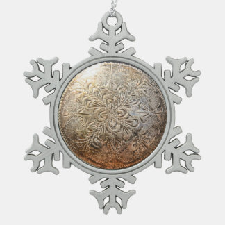 Adorno De Peltre Tipo Copo De Nieve Ornamento de Concho del vintage