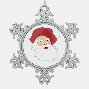 Adorno De Peltre Tipo Copo De Nieve Ornamento de copas de serpiente de Santa Clause