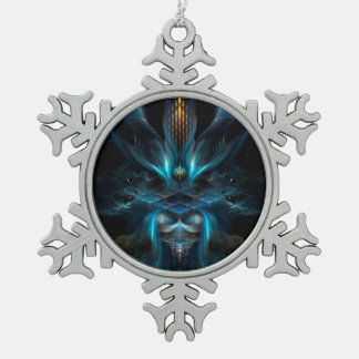 Adorno De Peltre Tipo Copo De Nieve Ornamento de copo de nieve con arte fractal de Pen