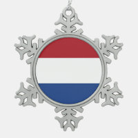 Ornamento de copo de nieve con bandera de los País