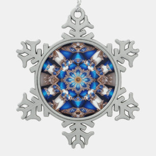 Adorno De Peltre Tipo Copo De Nieve Ornamento de copo de nieve con colores argentinos