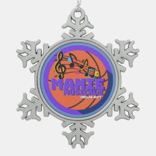 Adorno De Peltre Tipo Copo De Nieve Ornamento de copo de nieve de Manie Musicale