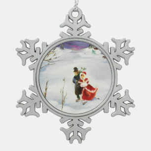 Adorno De Peltre Tipo Copo De Nieve Ornamento de copo de nieve de Winter Wonderland