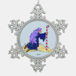 Adorno De Peltre Tipo Copo De Nieve Ornamento de copo de nieve del Pastor