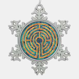 Adorno De Peltre Tipo Copo De Nieve Ornamento de copo de nieve LABYRINTH II