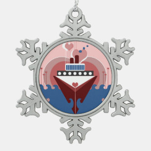 Adorno De Peltre Tipo Copo De Nieve Ornamento de copo de nieve para barco de crucero
