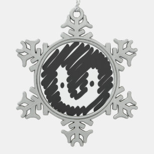 Adorno De Peltre Tipo Copo De Nieve Ornamento de copo de nieve para bebé pingüino