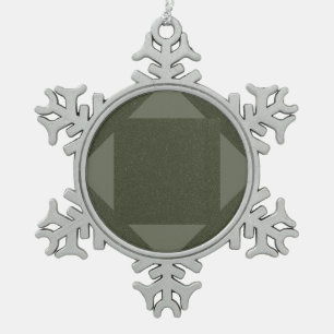 Adorno De Peltre Tipo Copo De Nieve Ornamento de copo de nieve verde de mosca geométri