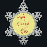 Adorno De Peltre Tipo Copo De Nieve Ornamento de copo de serpiente de amor infinito<br><div class="desc">Abraza la belleza eterna del amor con nuestro Infinito Ornamento de Copas de Nieve. Esta romántica decoración de copas de nieve, elaborada con detalles intrincados, refleja la esencia del amor perdurable. Perfecto para bodas de invierno, aniversarios, o como un regalo único de vacaciones, este adorno de sake simboliza el vínculo...</div>