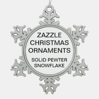 Adorno De Peltre Tipo Copo De Nieve Ornamento de encargo del árbol de navidad del copo