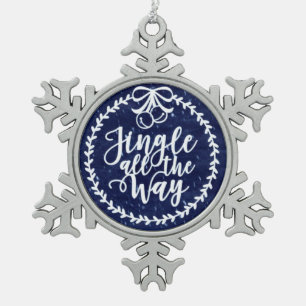 Adorno De Peltre Tipo Copo De Nieve Ornamento de jingle Bells Pewter Snowflake