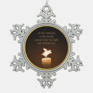 Adorno De Peltre Tipo Copo De Nieve Ornamento de la llama de la velas de cerdo volador