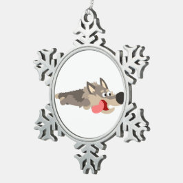 Adorno De Peltre Tipo Copo De Nieve Ornamento de la manada del Personalizado Wolf Pewt