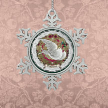 Ornamento de la paloma de nieve de la canilla de c