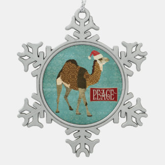 Adorno De Peltre Tipo Copo De Nieve Ornamento de la paz del camello
