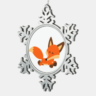 Adorno De Peltre Tipo Copo De Nieve Ornamento de la Personalizado de la Flota Cute Fox