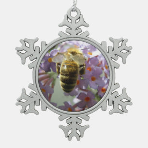 Adorno De Peltre Tipo Copo De Nieve Ornamento de las flores de abeja y budileia