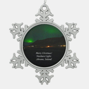 Adorno De Peltre Tipo Copo De Nieve Ornamento de las luces del norte de Islandia