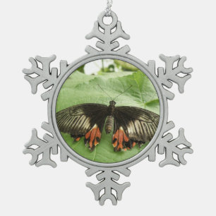 Adorno De Peltre Tipo Copo De Nieve Ornamento de mariposa dorada y rojo negro bonito