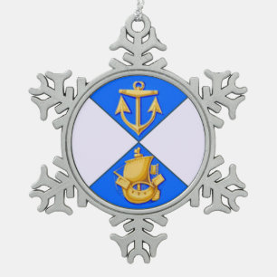 Adorno De Peltre Tipo Copo De Nieve Ornamento de Navidad