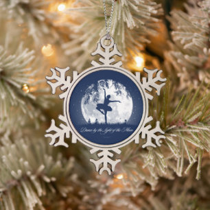 Adorno De Peltre Tipo Copo De Nieve Ornamento de Navidad de Moon Dance Snowflake Pewte
